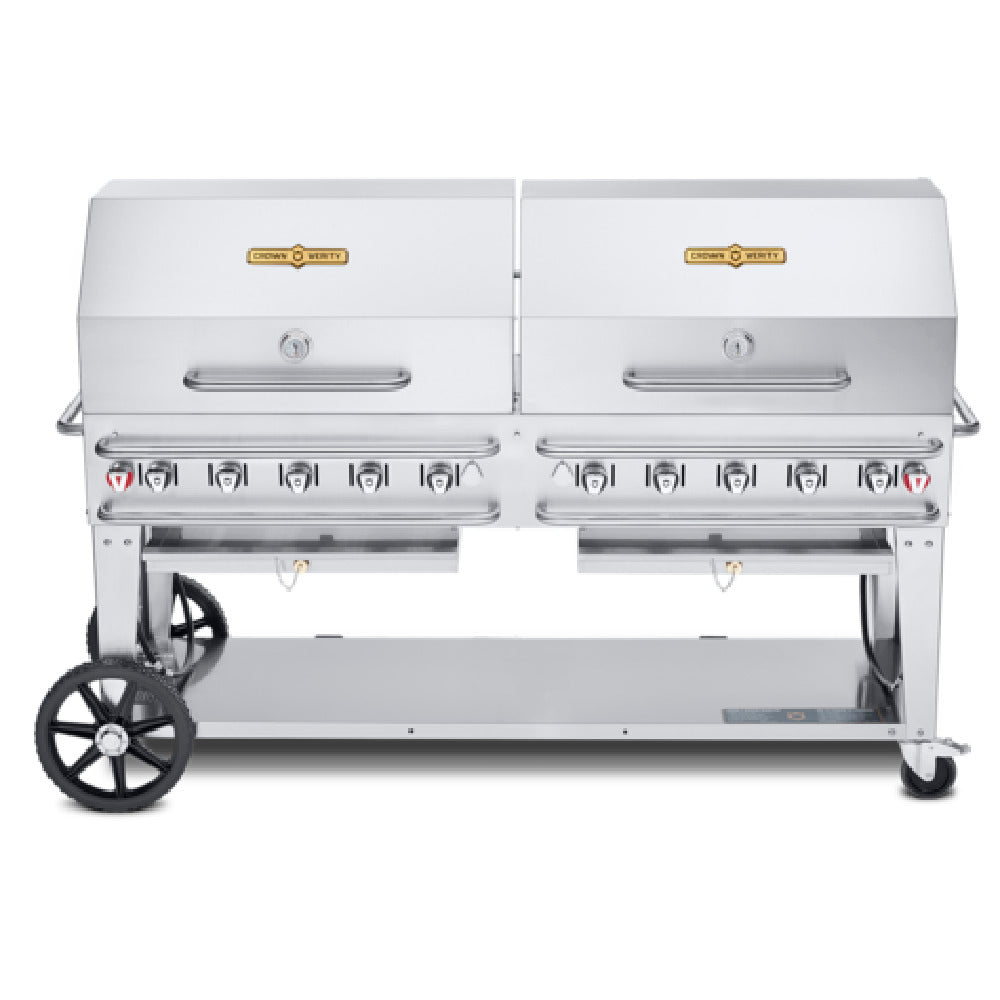 Crown Verity CV-RCB-72RDP-SI50/100 Pro Series Grill LP Gas 81"L X 28"D