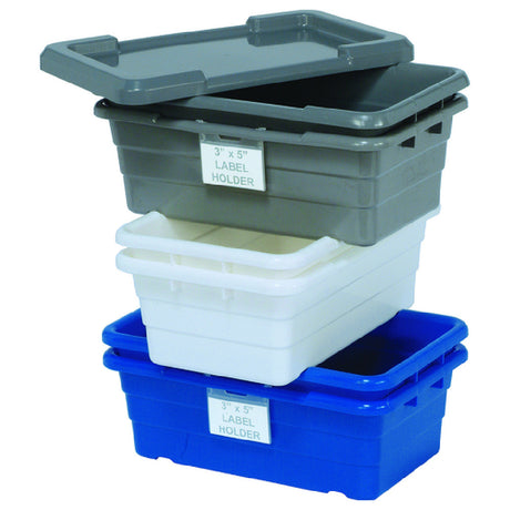 Quantum TUB1711-8_GY Cross Stack Tub 3.85 Gallon Capacity 100 Lb. Weight Capacity