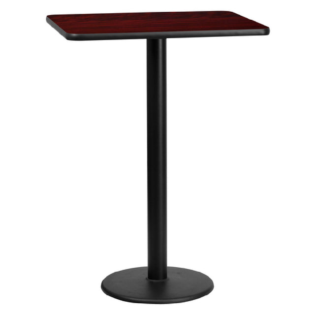 Flash Furniture XU-MAHTB-2430-TR18B-GG Table 30"W X 24"D X 43-1/8"H Bar Height