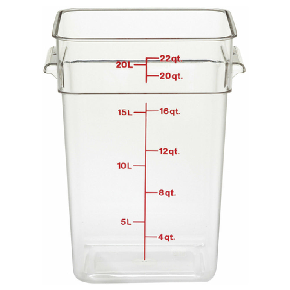 Cambro 22SFSCW135 CamSquare® Food Container 22 Qt. 11-1/4"L X 12-1/4"W X 15-3/4"H