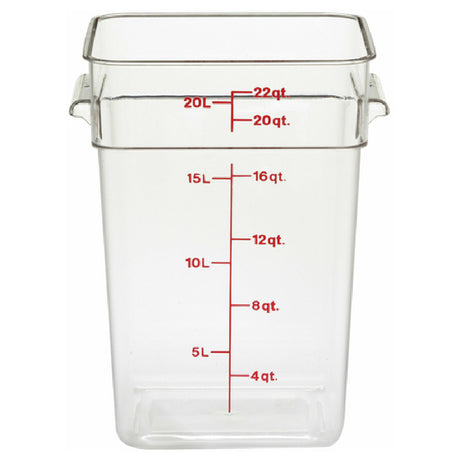 Cambro 22SFSCW135 CamSquare® Food Container 22 Qt. 11-1/4"L X 12-1/4"W X 15-3/4"H