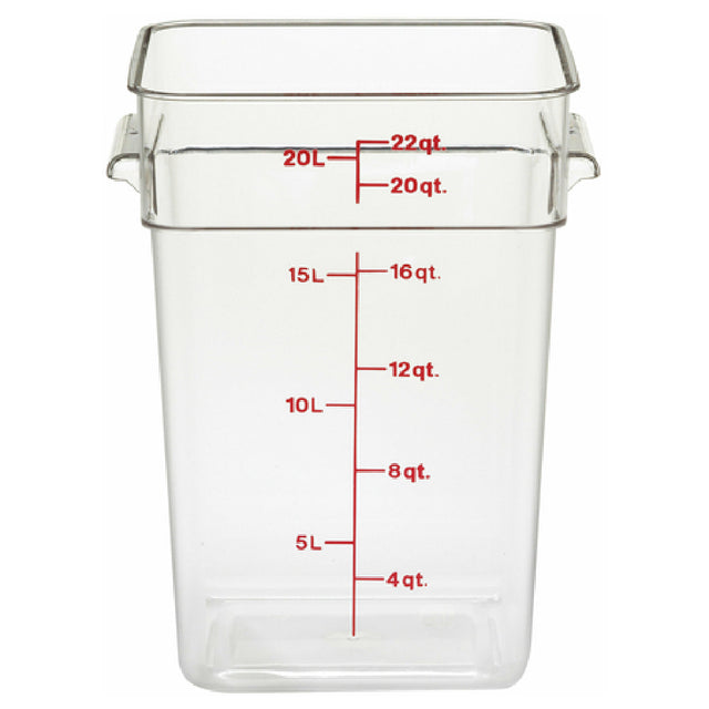 Cambro 22SFSCW135 CamSquare® Food Container 22 Qt. 11-1/4"L X 12-1/4"W X 15-3/4"H