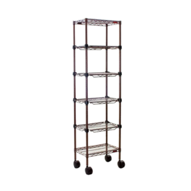 Eagle MC1422-48-4BL Aisle Merchandising Cart 4-tier 22"W X 14"D X 48"H