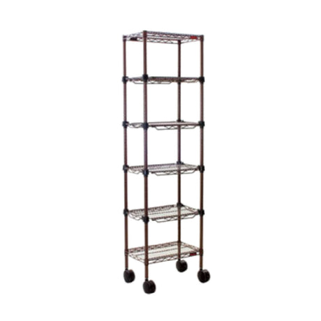 Eagle MC1430-48-4BL Aisle Merchandising Cart 4-tier 30"W X 14"D X 48"H