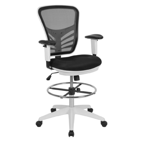 Flash Furniture HL-0001-1CWHITE-GG Tyler Drafting Chair 23-1/2" To 31-1/2" Adjustable Seat Height