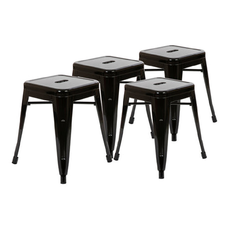 Flash Furniture ET-BT3503-18-BLK-GG Stool 18"H 250lb Weight Capacity