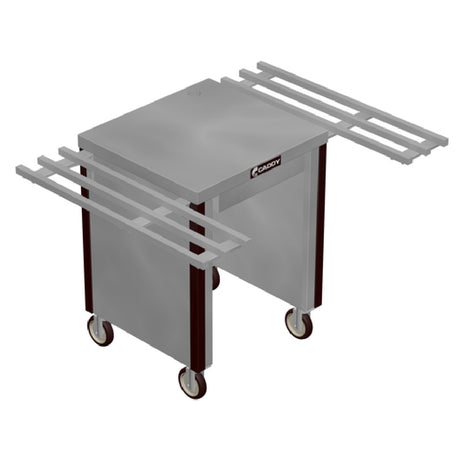 Caddy T-256-L-R Cashier Caddy 36-1/4"W X 48"D X 34"H Folding Tray Slide On Left & Right