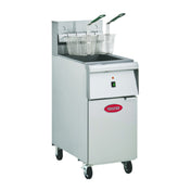 Hubert 184811 - Kratos Mobile Electic Floor Fryer, 40 Lb. Oil Capacity, 28"W X 44"H