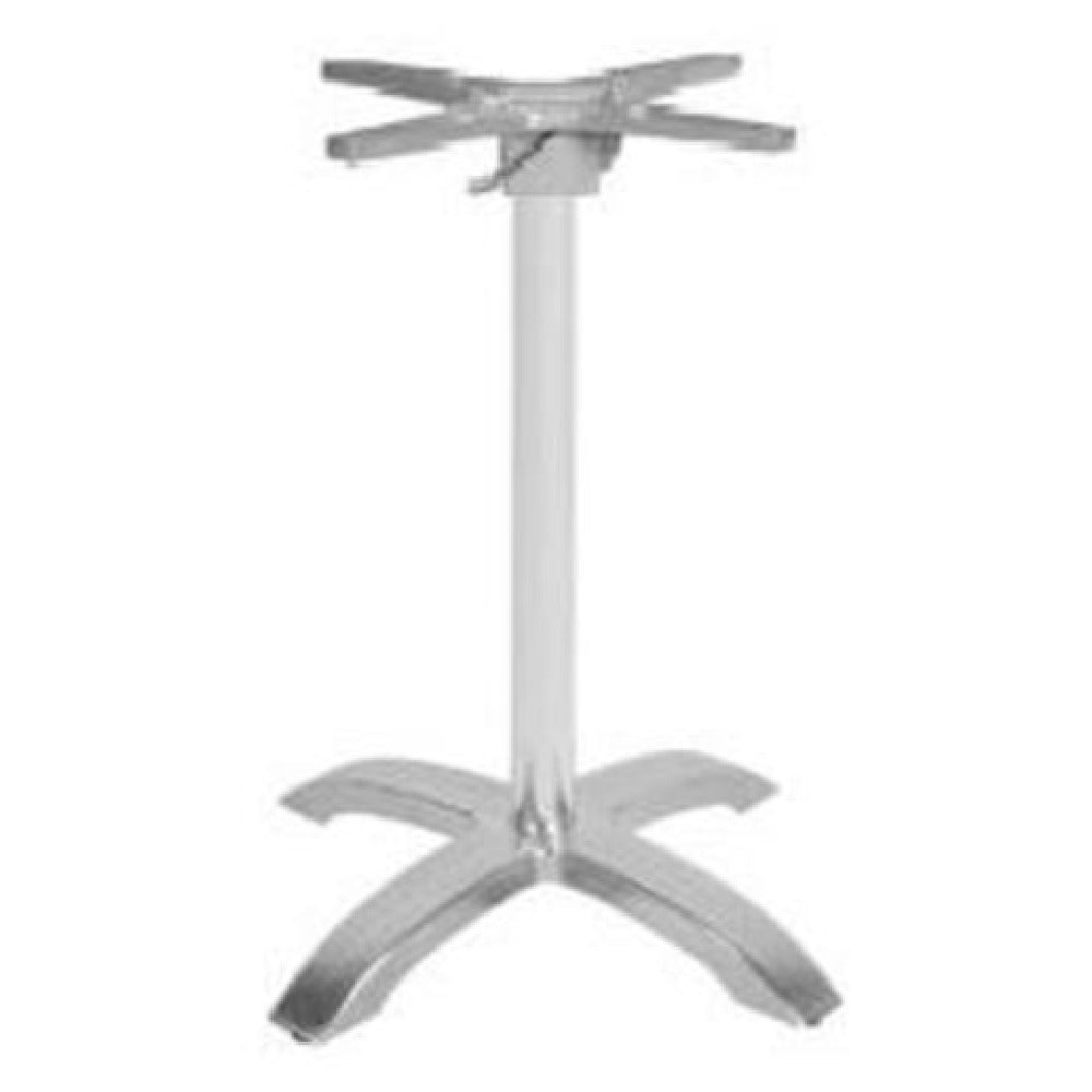 JMC Furniture TABLE BASE ALUMINUM-MALTA-4-FOLD Table Base Dining Height 26" X 26" Base Spread