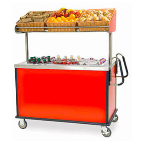 Lakeside 668 Breakfast Cart 54-3/4"W X 28-1/2"D X 67"H 16ga. Flat Stainless Steel Top