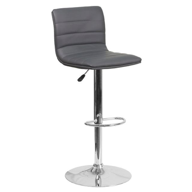 Flash Furniture CH-92023-1-GY-GG Swivel Bar Stool Adjustable Height Contemporary Style