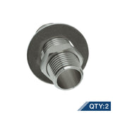 T&S Brass S-0425-M Supply Nipple Kit With Lock Nut Washer And 1/2" NPT Male Ends