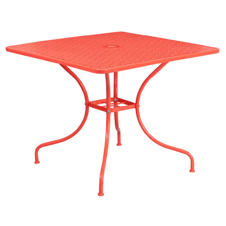 Flash Furniture CO-6-RED-GG Patio Table 35-1/2" X 35-1/2" X 28-3/4"H Square