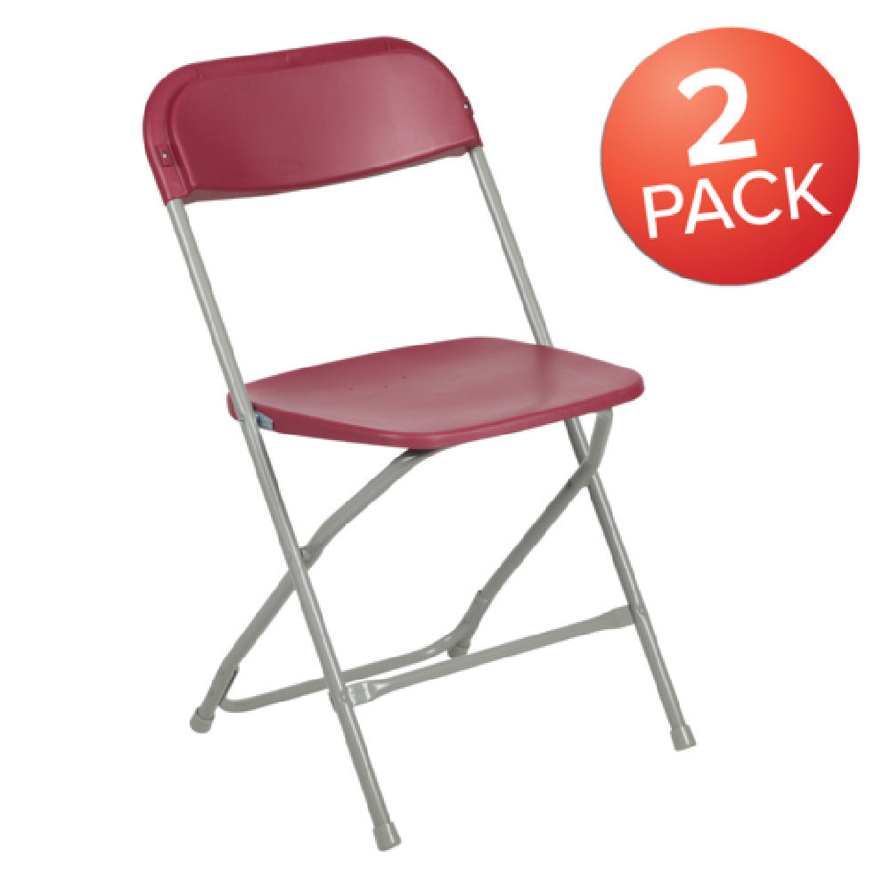 Flash Furniture 2-LE-L-3-RED-GG Hercules Series Premium Folding Chair 650 Lb. Weight Capacity