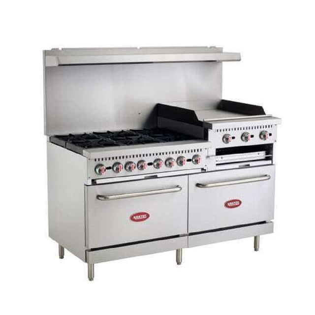 Hubert 153668 - (153668) Kratos® Gas Range, 60"W X 32-3/5"D X 60"H, Liquid Propane