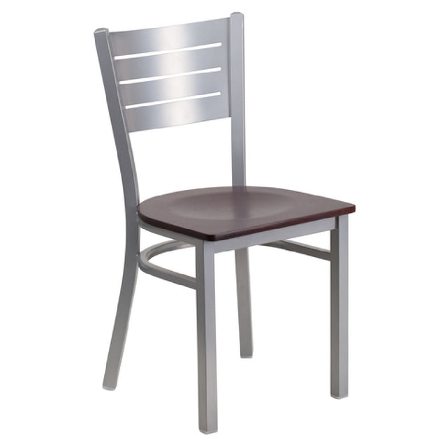 Flash Furniture XU-DG-60401-MAHW-GG Hercules Series Restaurant Chair Metal Cutout Slat Back