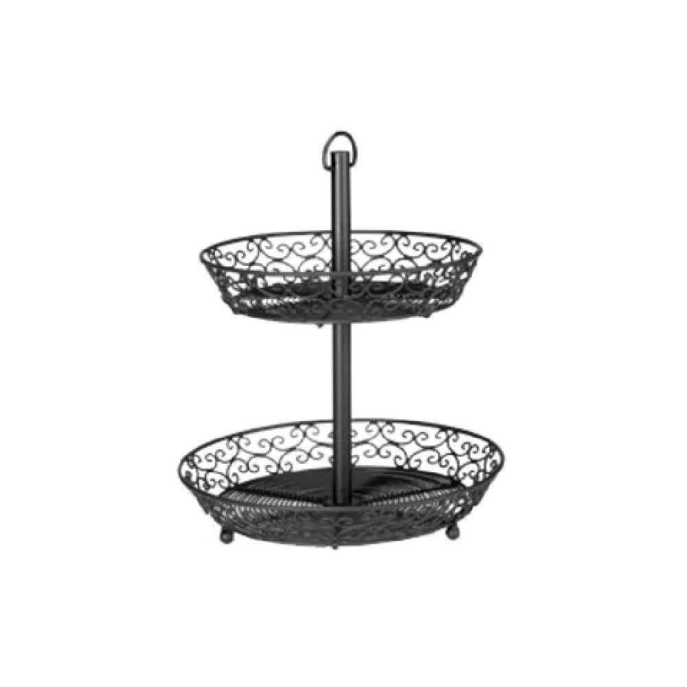 Tablecraft BKT2A Mediterranean Collection™ Basket Two-tiered 9" & 10-1/2" Baskets