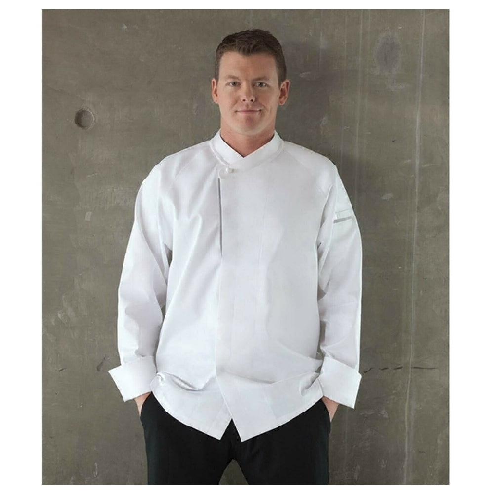 Chef Works ECROWHT36 Trieste Chef Coat Single-breasted Raglan Long Sleeves