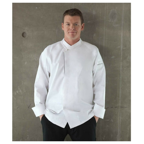 Chef Works ECROWHT34 Trieste Chef Coat Single-breasted Raglan Long Sleeves