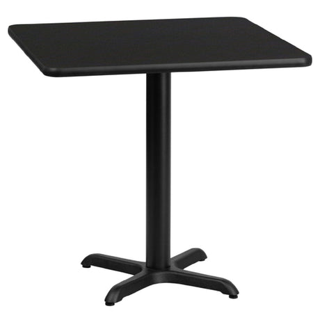 Flash Furniture XU-BLKTB-3030-T2222-GG Table 30"W X 30"D X 31-1/8"H Dining Height