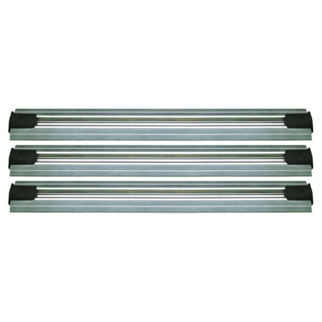 Quantum QVTRK-3-216EST Double Unit Floor Track Assembly Kit Includes: (3) 18' V-groove Aluminum Tracks