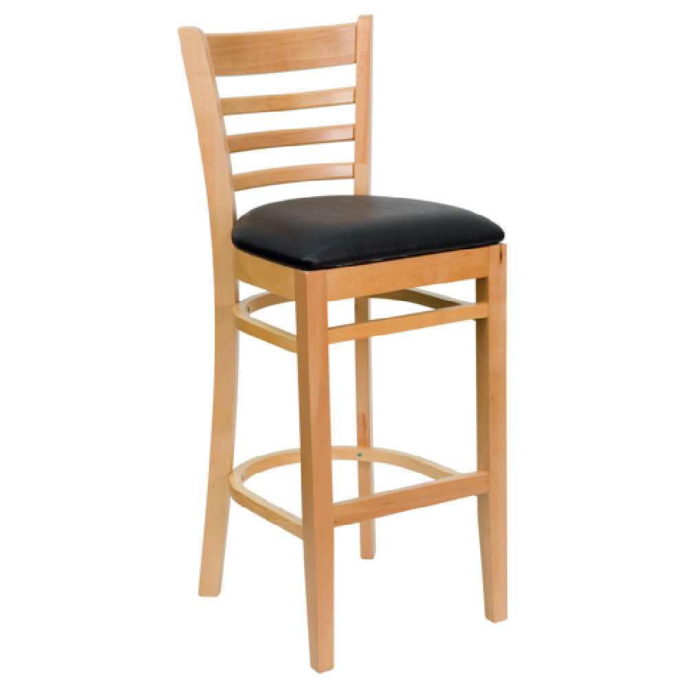 Flash Furniture XU-DGW0005BARLAD-NAT-BLKV-GG Hercules Series Restaurant Bar Stool