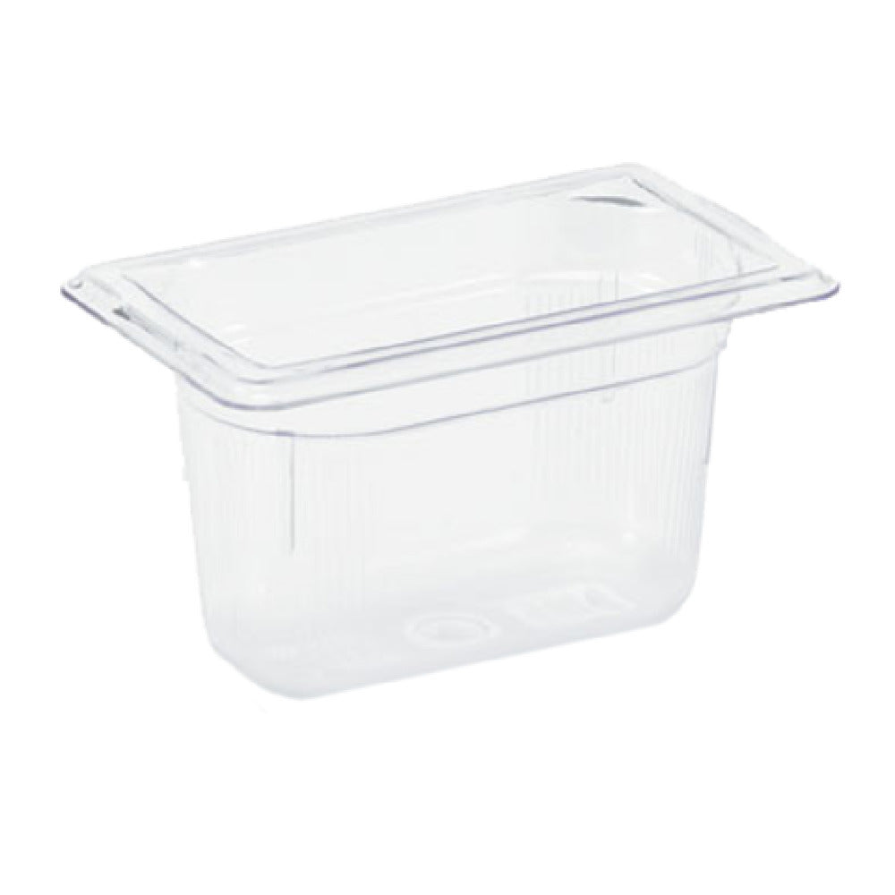 Vollrath 8092410 Super Pan® 1/9 GN Food Pan 2-1/2" Deep Low-temp Polycarbonate Clear Plastic