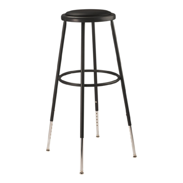 National Public Seating 6430H-10 NPS® Heavy Duty Steel Stool 32"-39" Height Adjustable