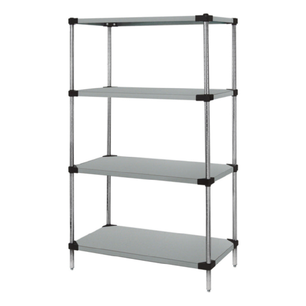 Quantum WRS4-63-2436SS - Solid Shelving Starter Kit, 36"W X 24"D X 63"H, 600 - 800 Lb. Capacity