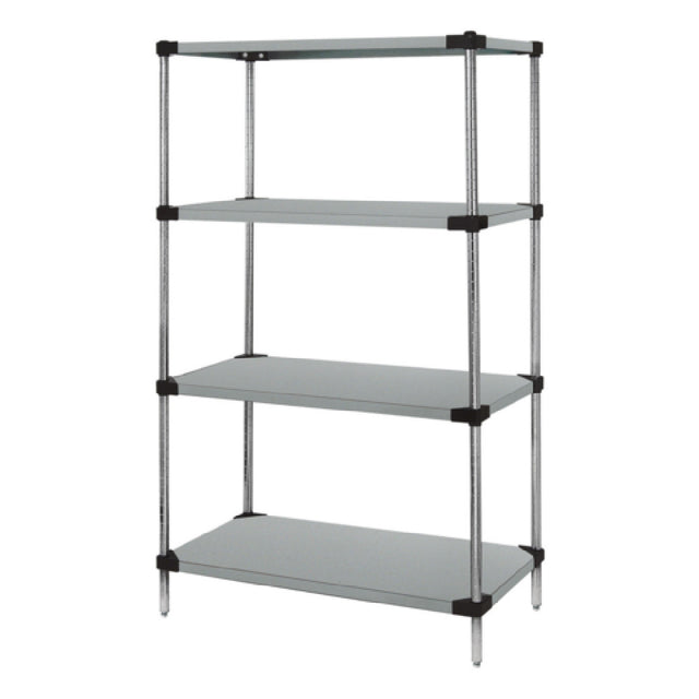 Quantum WRS4-63-2436SS - Solid Shelving Starter Kit, 36"W X 24"D X 63"H, 600 - 800 Lb. Capacity
