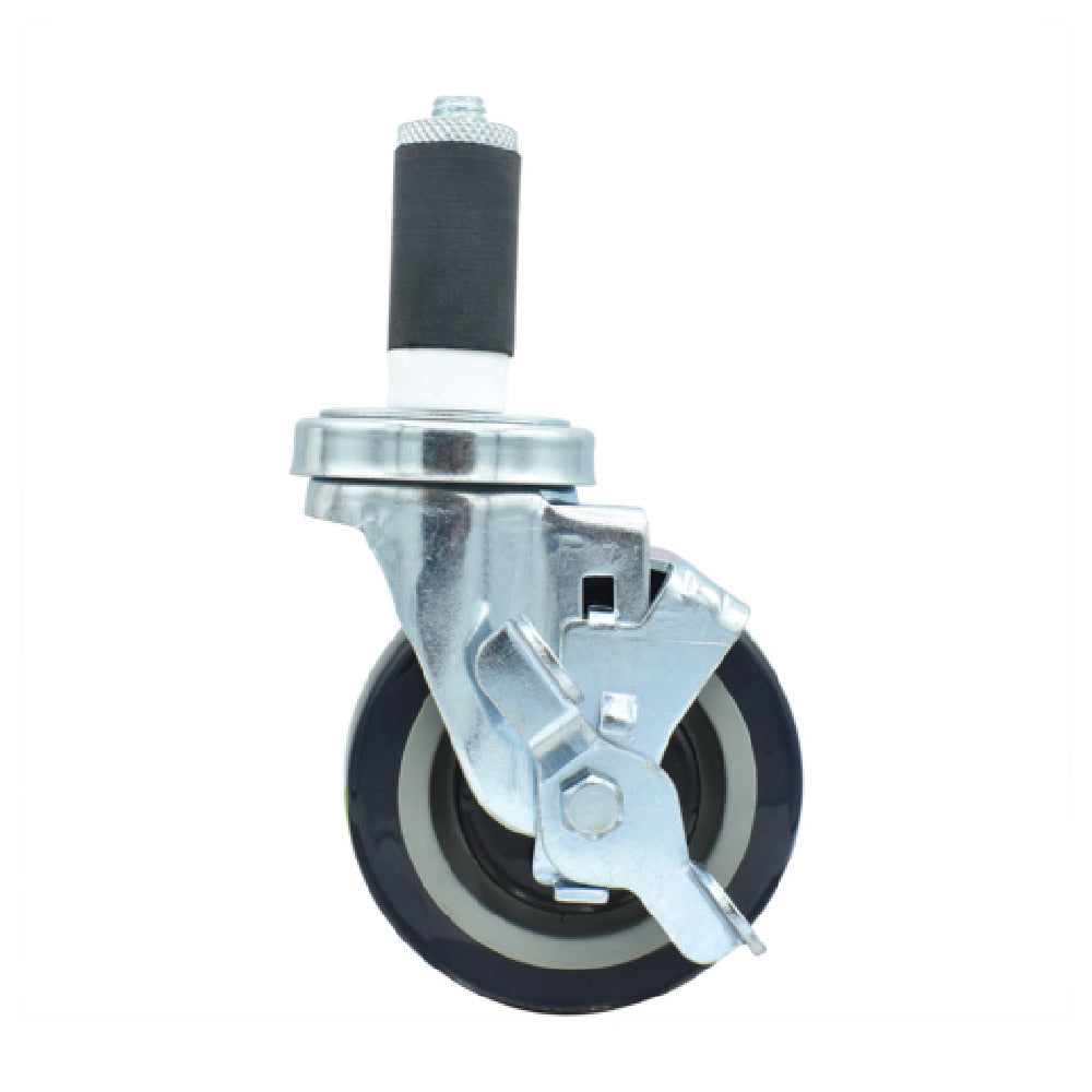 BK Resources 4SBR-2RA-PLY-TLB - Swivel Caster, 1-1/4" Expanding Stem, 4" Polyurethane Wheel