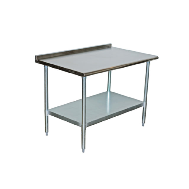 Serv-Ware T2460CWP-4-T-V - Serv-Ware - Tables - 60" Work Table - W/ Turnup (24" Depth) - Dimensions: 60" W X 24" D X 34" H
