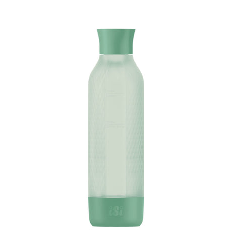 ISi North America 10961601 - ISi® Twist'n Sparkle Virtuoso Extra Bottle, Sage, Refillable 1 Liter PET Bottle (BPA & Phthalate-free) In Silicone Sleeve