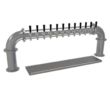 Glastender PP-12-SS Pipe Pass-Thru Draft Dispensing Tower Countertop (12) Stainless Steel Faucets (handles Not Included)