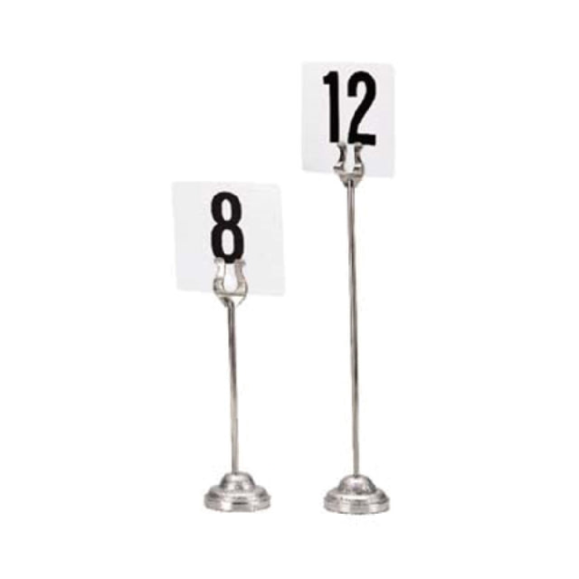 Admiral Craft DCH-12 Number/Card Stand 12" High Stainless Steel Rod With Harp Clip