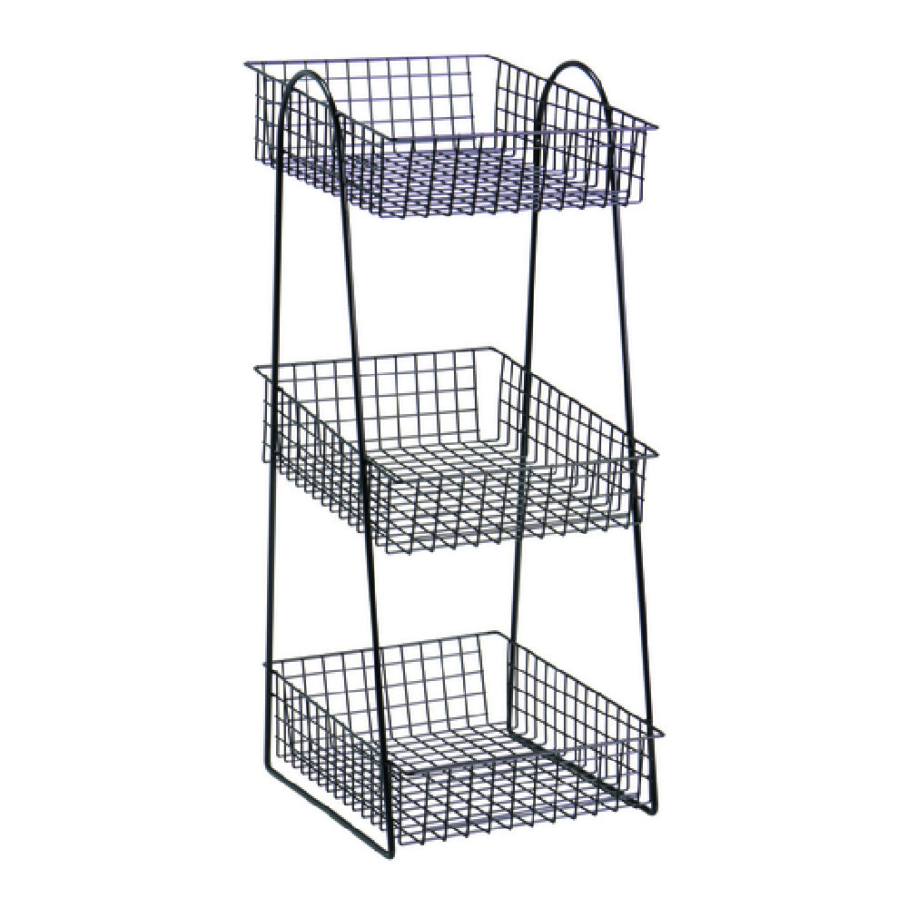 Hubert 31484 - Expressly Hubert® Stand, 10-1/4"W X 13"W X 27"H, (3) Baskets 10"L X 13"W X 3"H