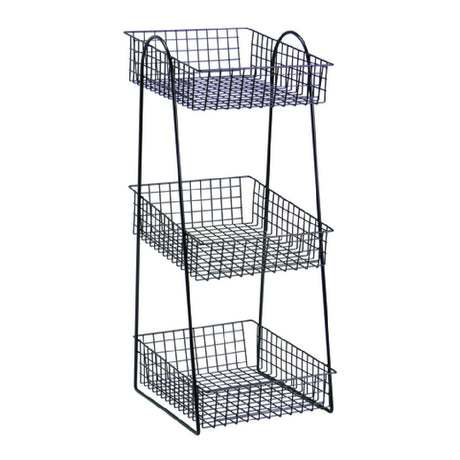 Hubert 31484 - Expressly Hubert® Stand, 10-1/4"W X 13"W X 27"H, (3) Baskets 10"L X 13"W X 3"H