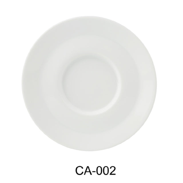 Yanco CA-002 Cambria Saucer 6" Dia. X 3/4"H Porcelain With Aluminum