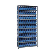 Quantum 1275-201_RED - Shelving Unit, 12"D X 36"L X 75"H, Heavy Duty