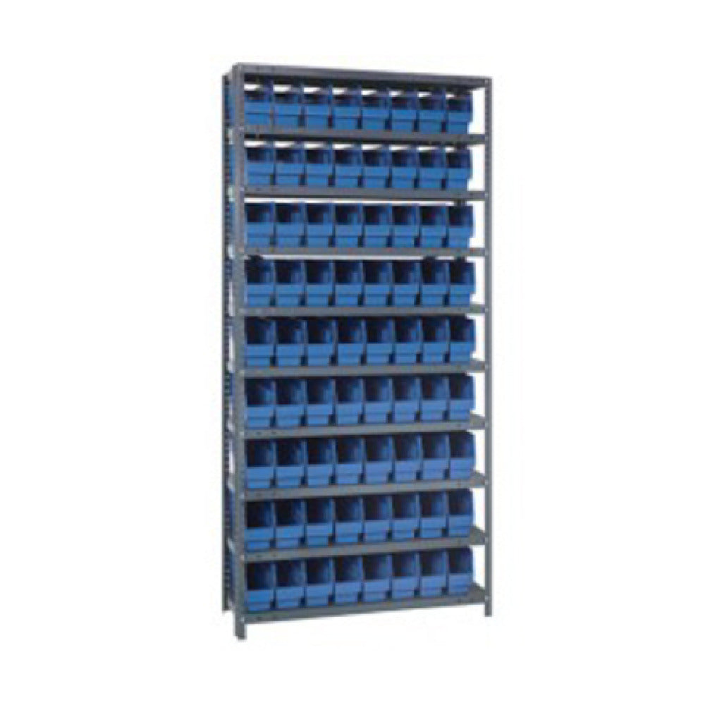 Quantum 1275-201_BLUE - Shelving Unit, 12"D X 36"L X 75"H, Heavy Duty