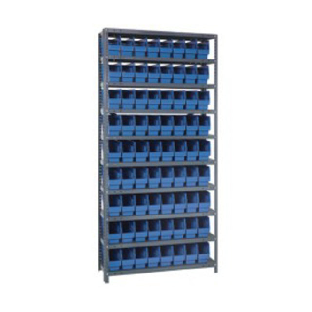 Quantum 1275-201_BLUE - Shelving Unit, 12"D X 36"L X 75"H, Heavy Duty