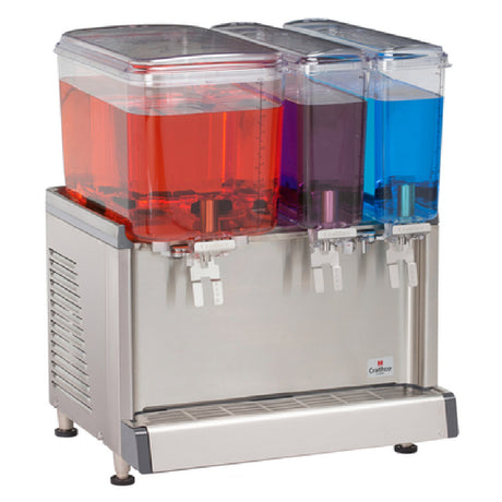 Crathco CS-3D-16 (BPA FREE) GRINDMASTER Beverage Crathco® Simplicity® Bubbler® Triple Combo Pre-Mix Cold Beverage Dispenser