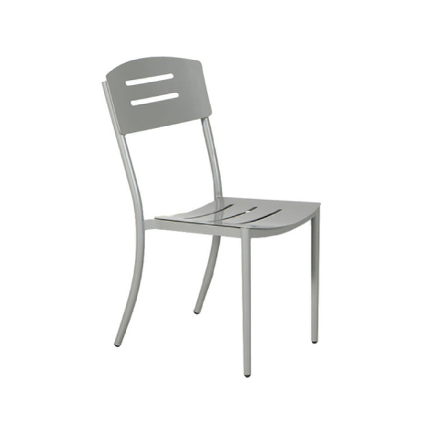 Plantation Prestige Commercial Furniture 8220700-04 Aspen Side Chair All Aluminum Stamped Seat/back