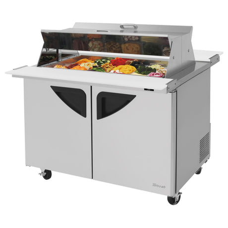 Turbo Air TST-48SD-18-N-DS Super Deluxe Sandwich/Salad Mega Top Unit With Dual Sided Lids