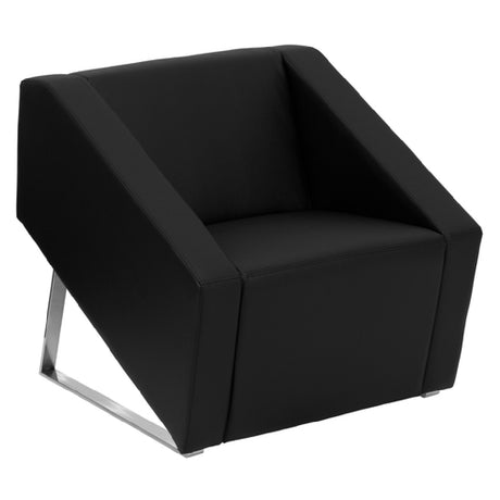 Flash Furniture ZB-SMART-BLACK-GG Hercules Smart Series Reception Chair Flared Arms