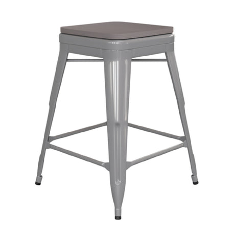 Flash Furniture CH-31320-24-SIL-PL2G-GG Kai Bar Stool 500 Lb. Weight Capacity