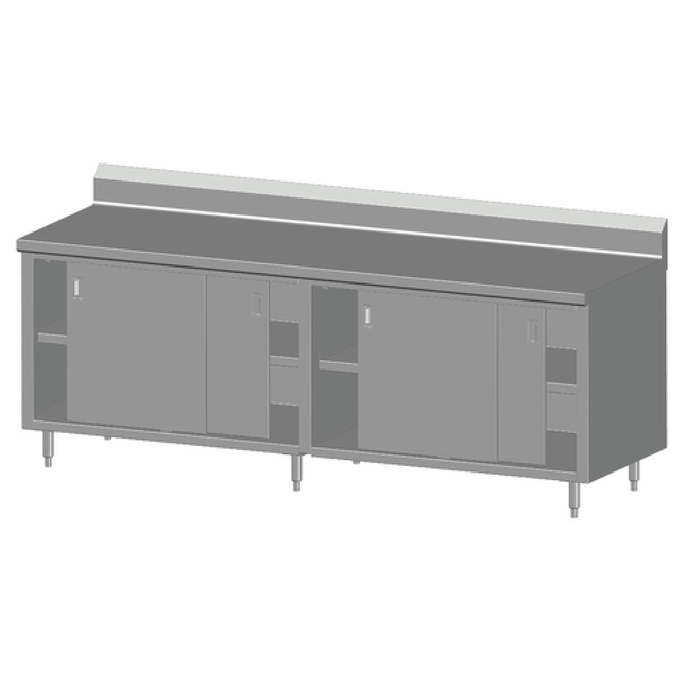 SPG 10CBT-24BD - Universal Stainless Work Table, Cabinet Base With Sliding Doors
