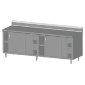 SPG 10CBT-24BD - Universal Stainless Work Table, Cabinet Base With Sliding Doors