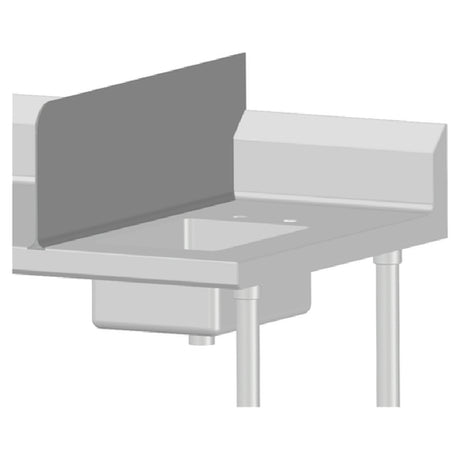 SPG TAC-ES1 - Universal Stainless Integral Splash Guard For Sink- 10" X Table Width