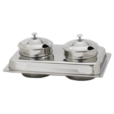 Royal Industries ROY COH SS 2 Soup Station Lid Set Converts Oblong Chafers To Soup Station